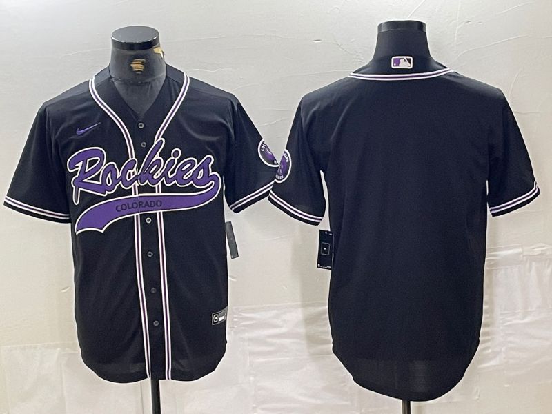 Men Colorado Rockies Blank Black Joint name Nike 2024 MLB Jersey style 1->->MLB Jersey